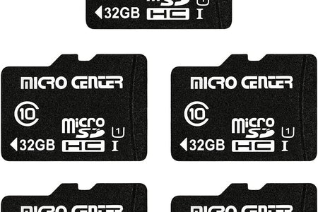 32GB Class 10 Micro SDHC Flash Memory Card with Adapter for Mobile Device Storage Phone, Tablet, Drone & Full HD Video Recording - 80Mb/S UHS-I, C10, U1 (5 Pack)