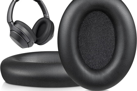 Professional Earpads Cushions Replacement for Sony WH-1000XM3 (WH1000XM3) Over-Ear Headphones, Ear Pads with Softer Protein Leather, Noise Isolation Memory Foam, Added Thickness (Black)