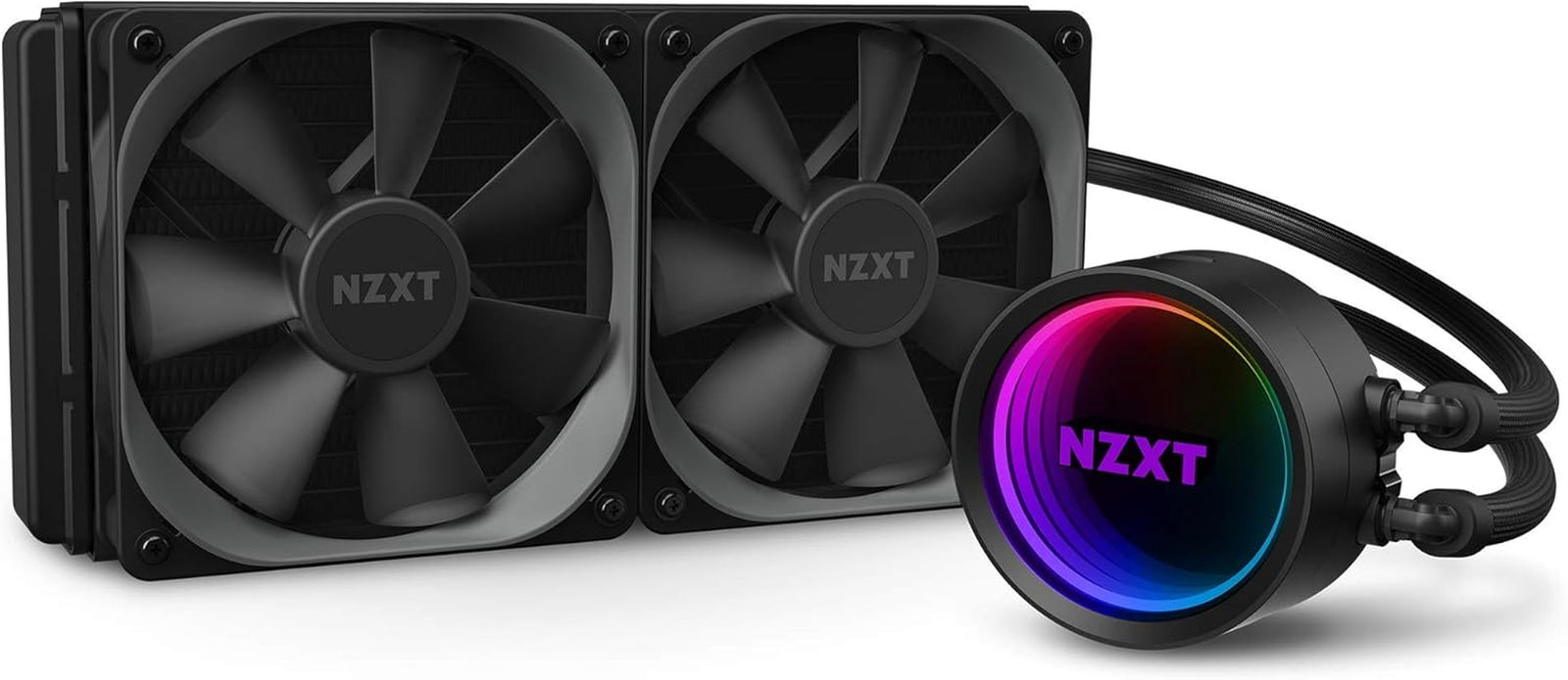 Kraken X53 240Mm - RL-KRX53-01 - AIO RGB CPU Liquid Cooler - Rotating Infinity Mirror Design - Improved Pump - Powered by CAM V4 - RGB Connector - Aer P 120Mm Radiator Fans (2 Included)
