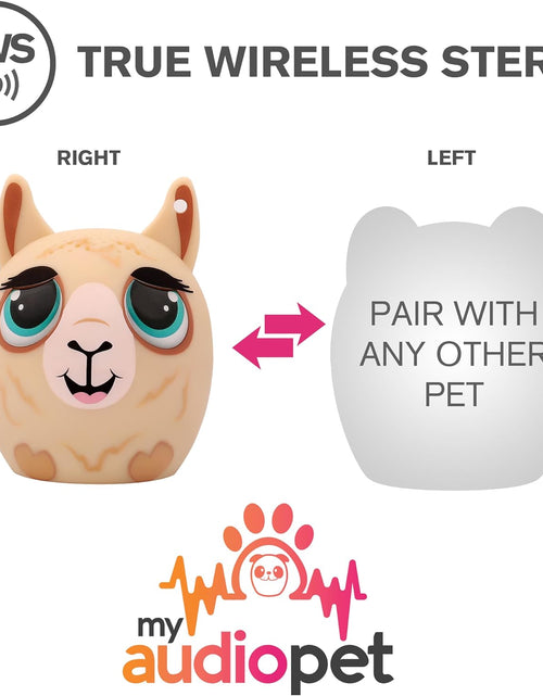 Load image into Gallery viewer, Mini Bluetooth Animal Wireless Speaker for Kids of All Ages - True Wireless Stereo – Pair with Another TWS Pet for Powerful Rich Room-Filling Sound (Lalala Llama)
