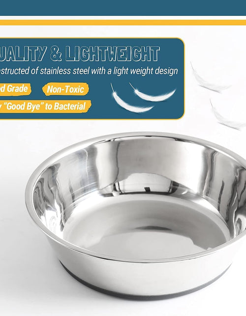 Load image into Gallery viewer, Lightweight Stainless Steel Cat Bowls - 3 Cup, 2 Pack
