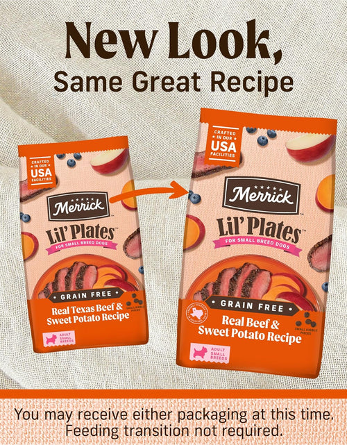 Load image into Gallery viewer, Lil' Plates Small Breed Dog Food, Grain Free Real Texas Beef and Sweet Potato Recipe, Small Dog Food - 20 Lb Bag
