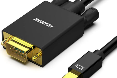 Mini Displayport to VGA Cable,  Mini Displayport to VGA 6 Feet Cable (Thunderbolt 2 Compatible) with Macbook Air/Pro, Surface Pro/Dock, Monitor, Projector